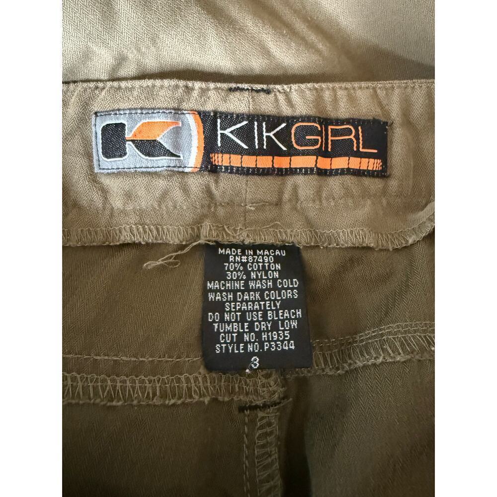 Rare KIKGIRL Vintage Straight-Leg Cargo Pants Brown Size 3 - Picture 8 of 10